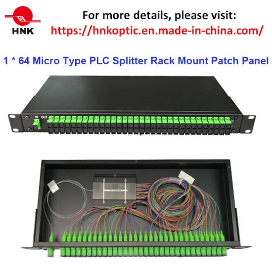 2: 8 SPS-Splitter-Rack-Montage-Glasfaser-Patchpanel